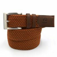 Ceinture Tressée Marron Cognac