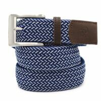 Ceinture Tressée Marine et Blanc