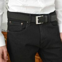 Ceinture Tressée Noire